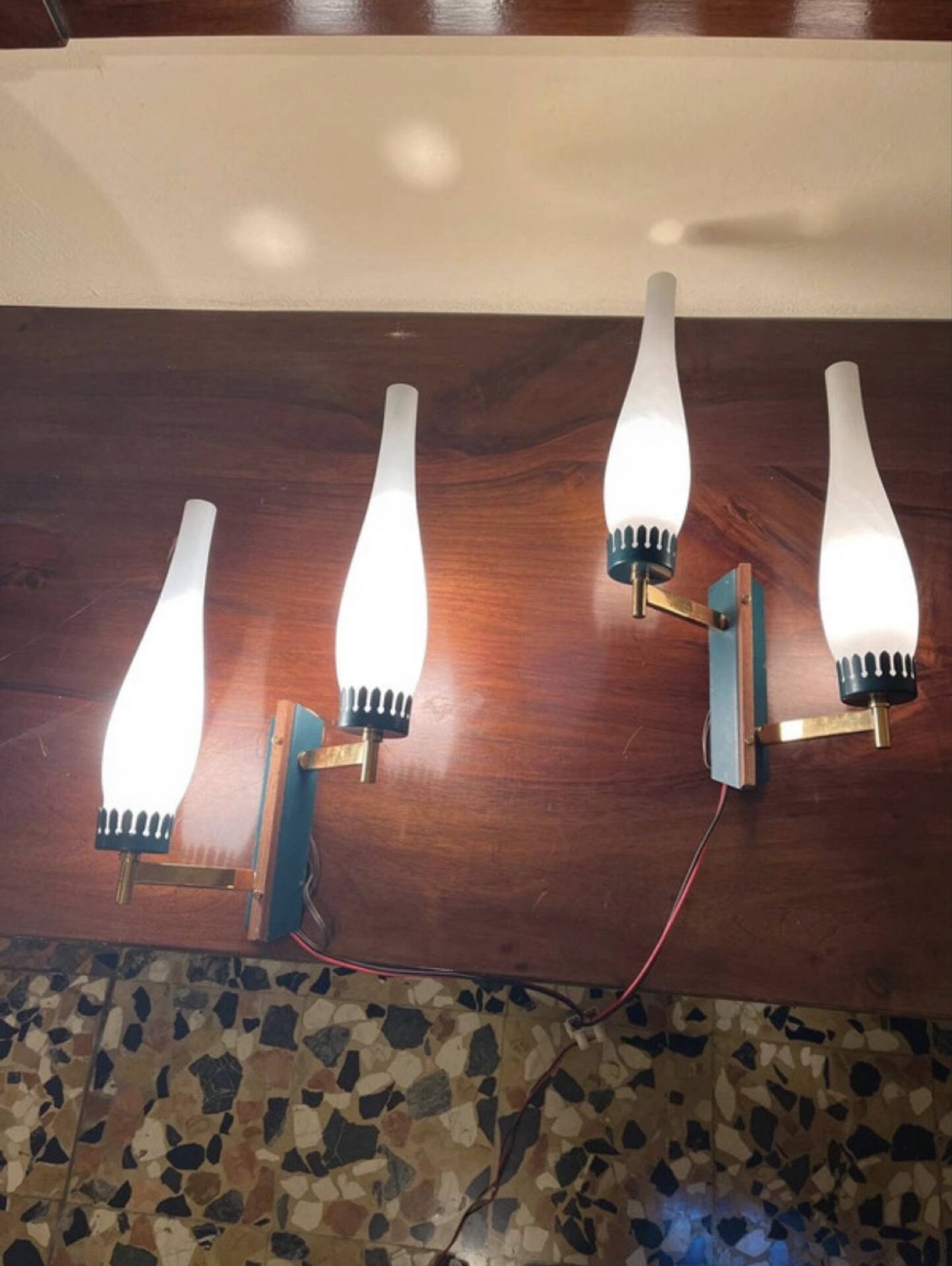 Pair of Stilnovo wall sconces