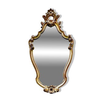 Antique wall mirror, baroque mirror, gold wooden mirror