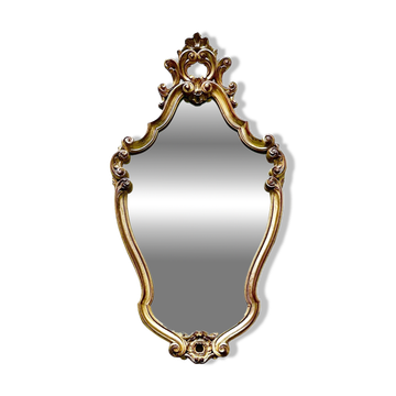 Antique wall mirror, baroque mirror, gold wooden mirror