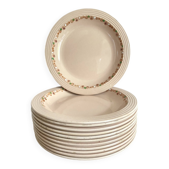 Assiettes creuses Longwy modèle Betty