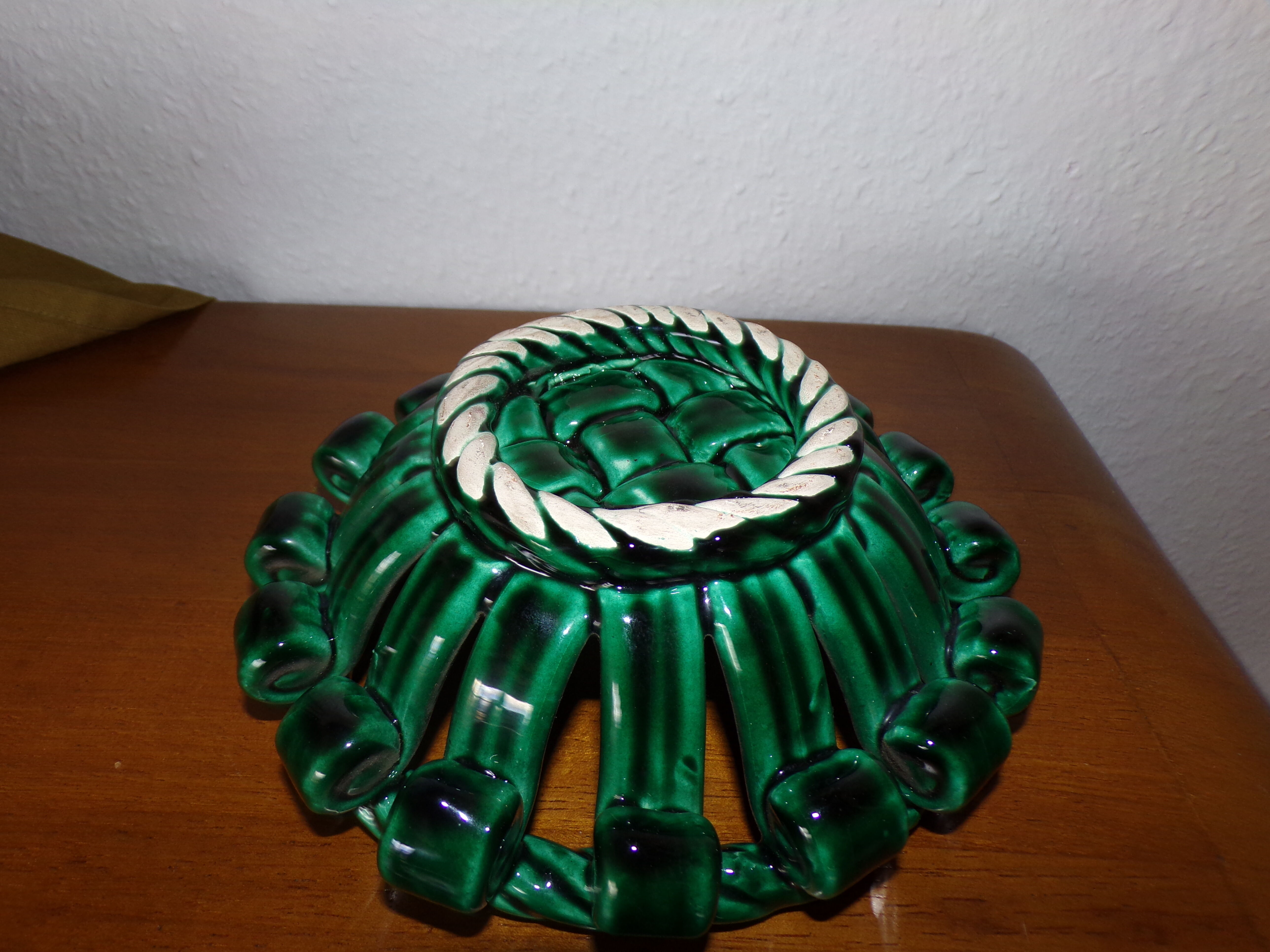 Empty cup pocket vintage braided ceramic pocket