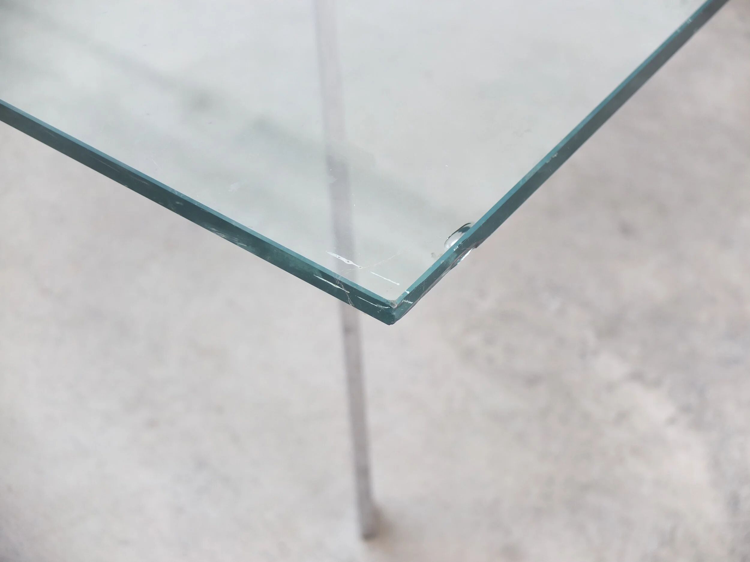 Glass 'Barcelona' coffee table by Mies Van Der Rohe for Knoll, 1929