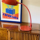 Elio Martinelli, Flex Calotta mod. Lampe de table/bureau 660 rouge vif, Martinelli Luce Italie, 1972