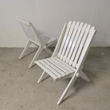 Pair of folding scissor chairs, 1950