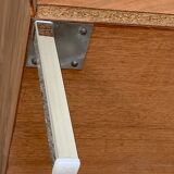 Vintage rosewood chest of drawers aluminum and chrome 1960