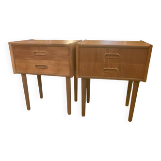 Paire de chevets danois en teck mid-century