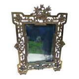Napoleon III gilded metal table mirror