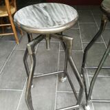 Pair of high bar stools industrial style