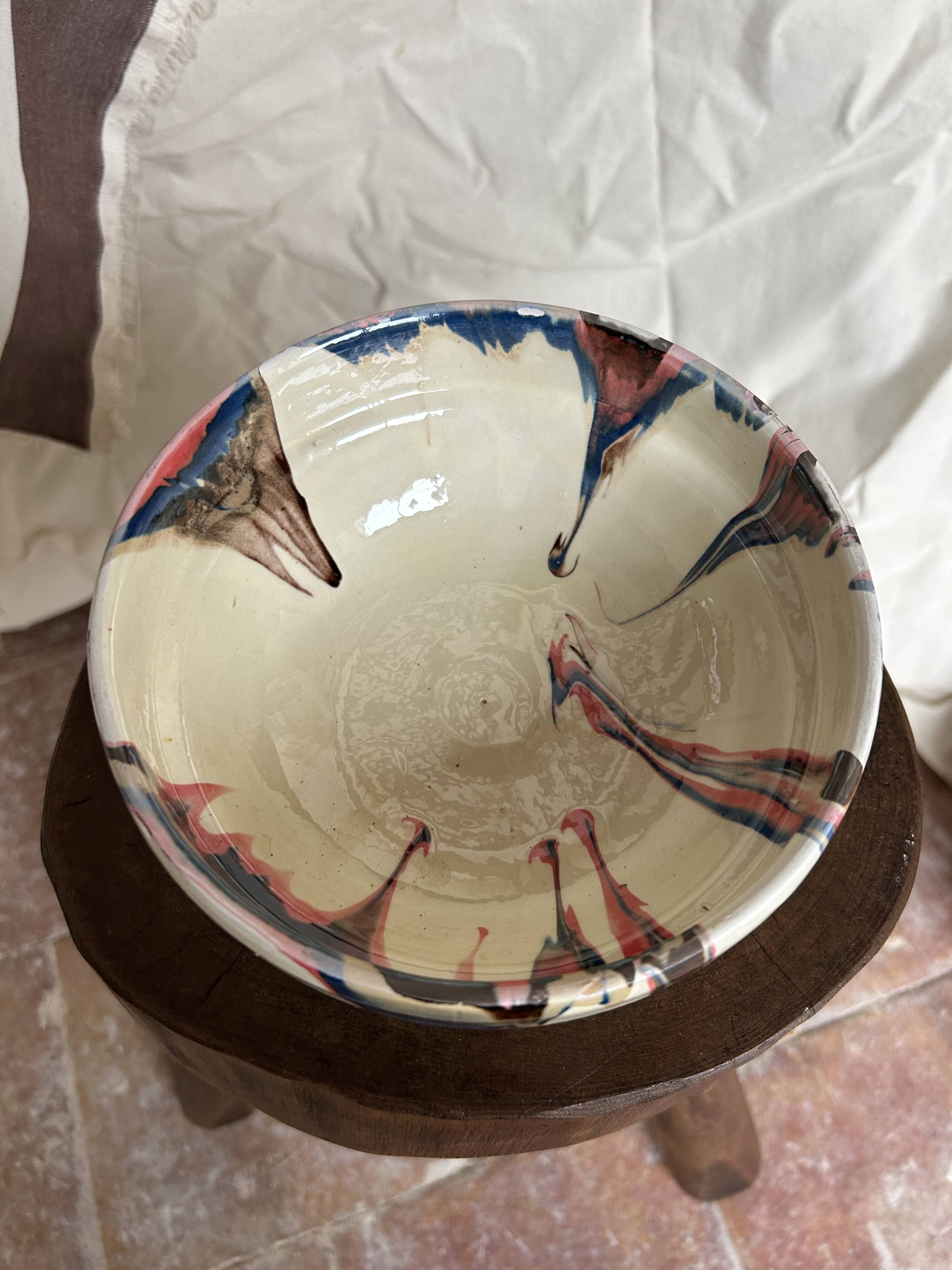 Painted terracotta bowl