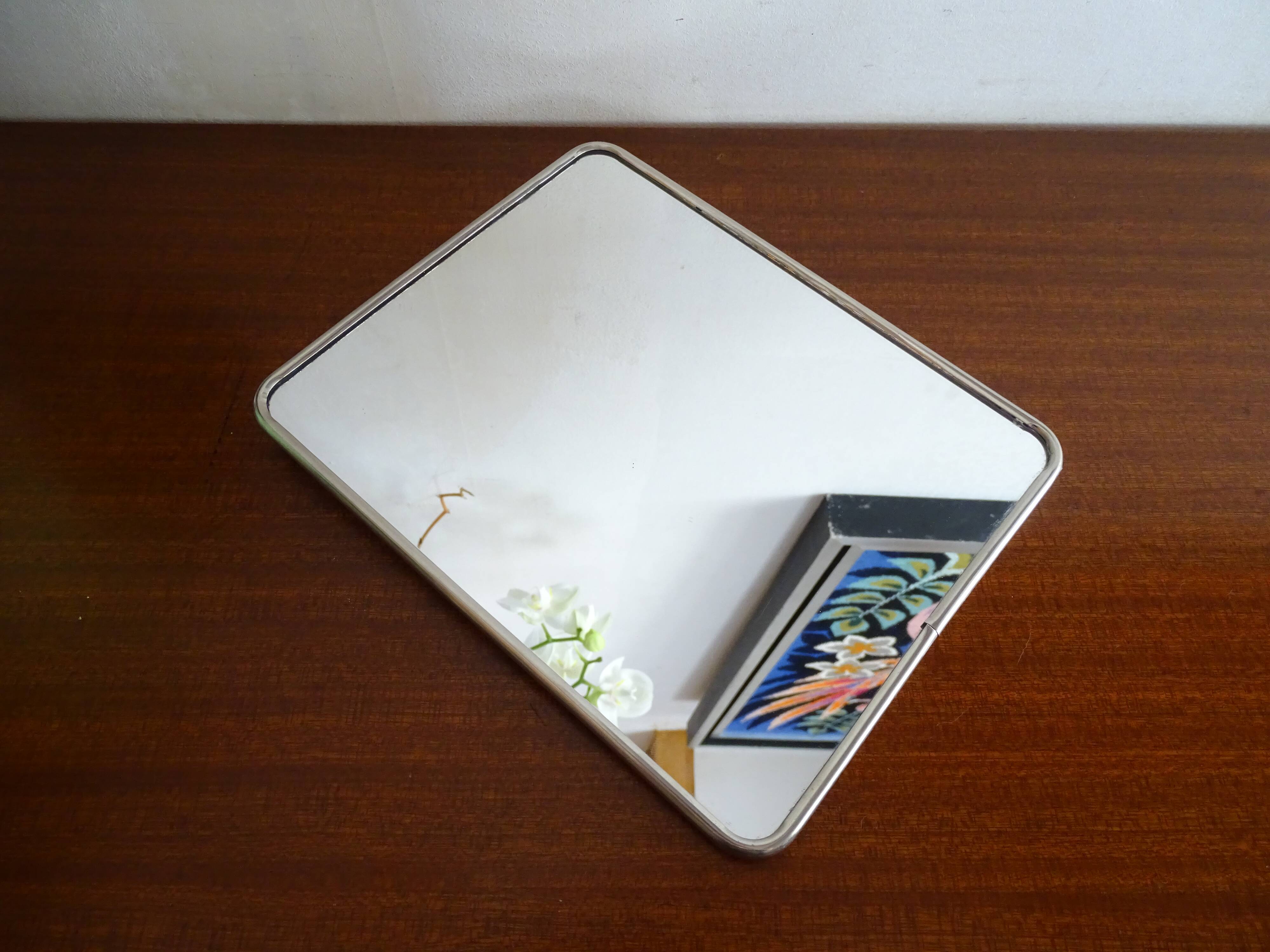 Vintage barber mirror 22 cm x 18 cm