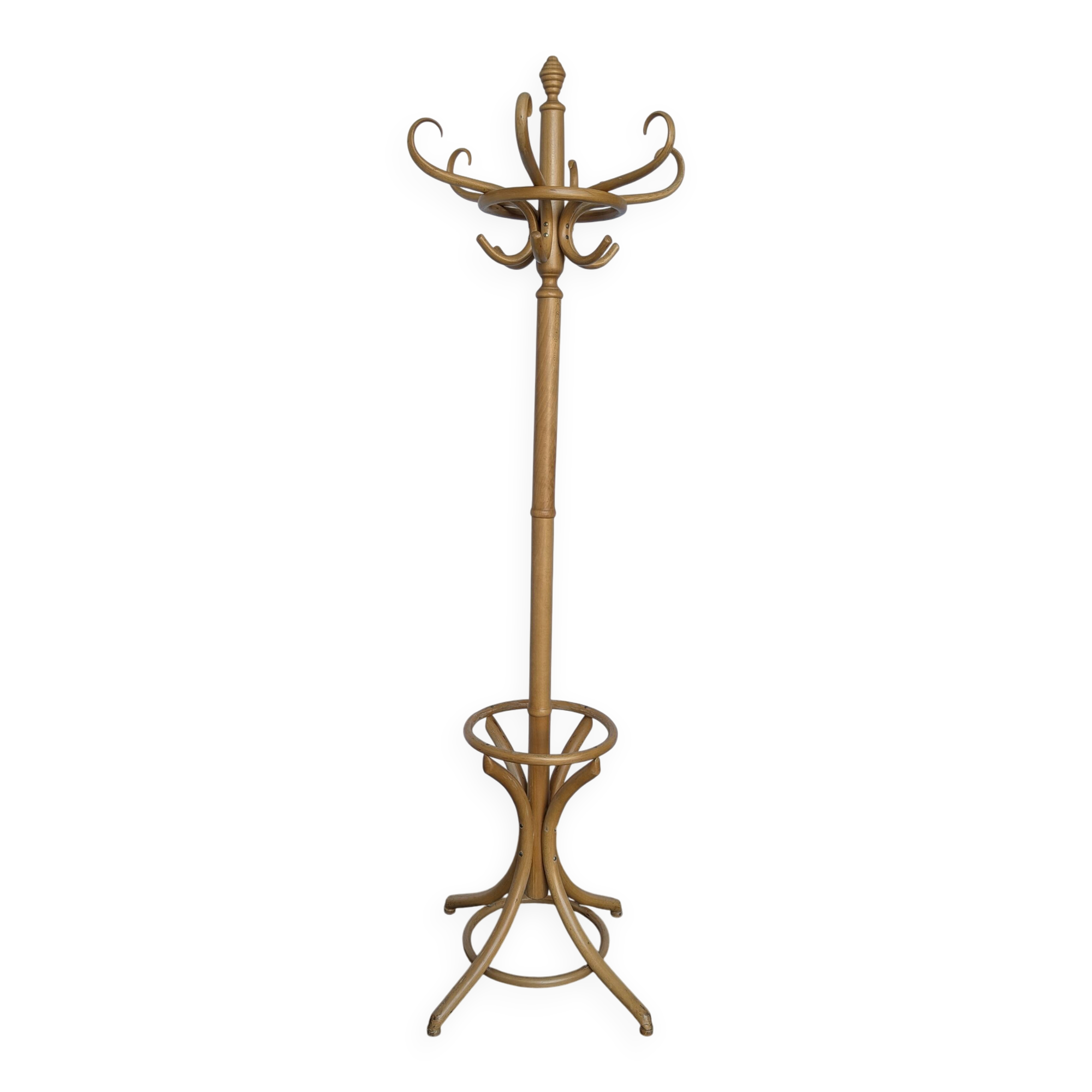 Vintage Bentwood Coat Stand in Thonet Style with Umbrella Holder
