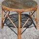 Rattan/bamboo coffee table (glass top)