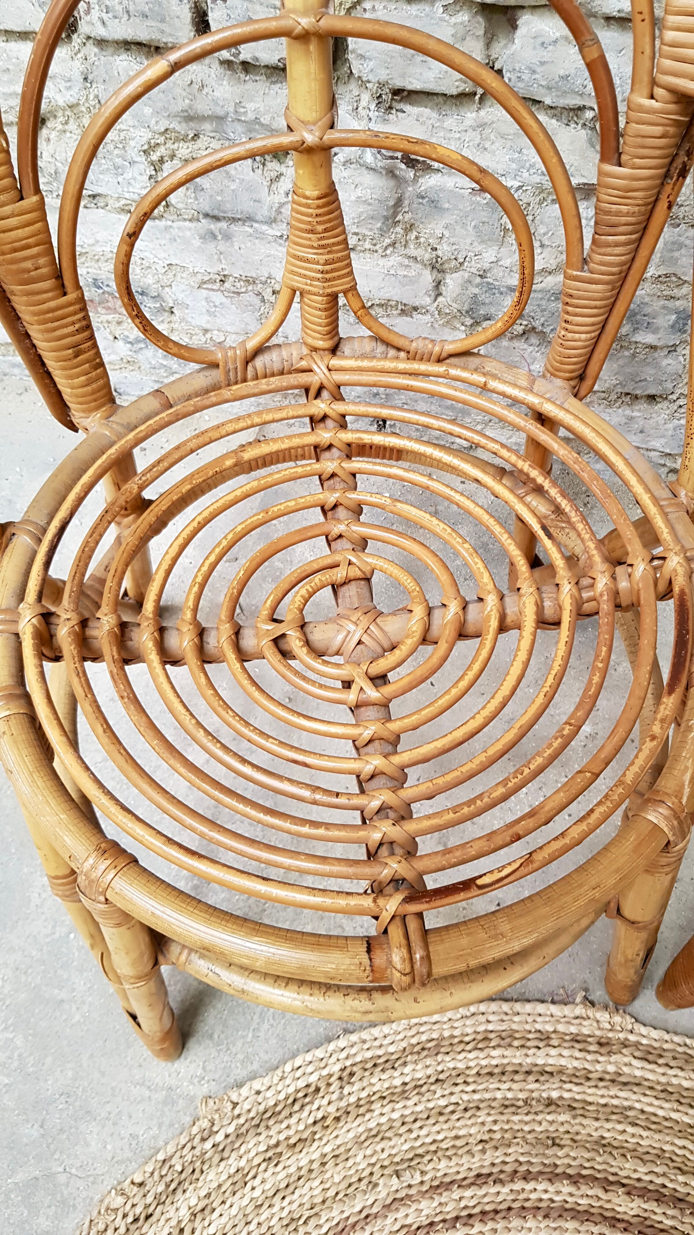 Pair of rattan chairs