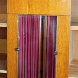 1960s Scandinavian wardrobe with two doors and mirror, easy assembly.