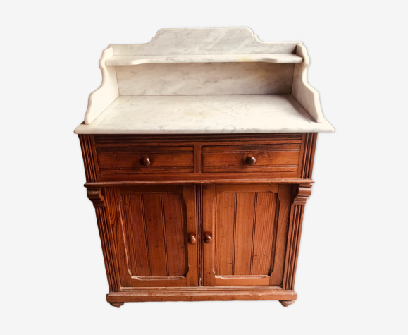 Commode vintage avec plateau en marbre