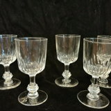Lots de six verres cristal