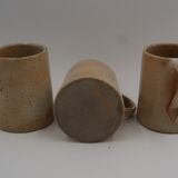 Trio mugs grès vintage