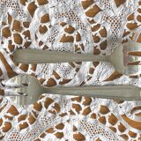 12 silver-plated oyster or dessert forks, Art Deco model