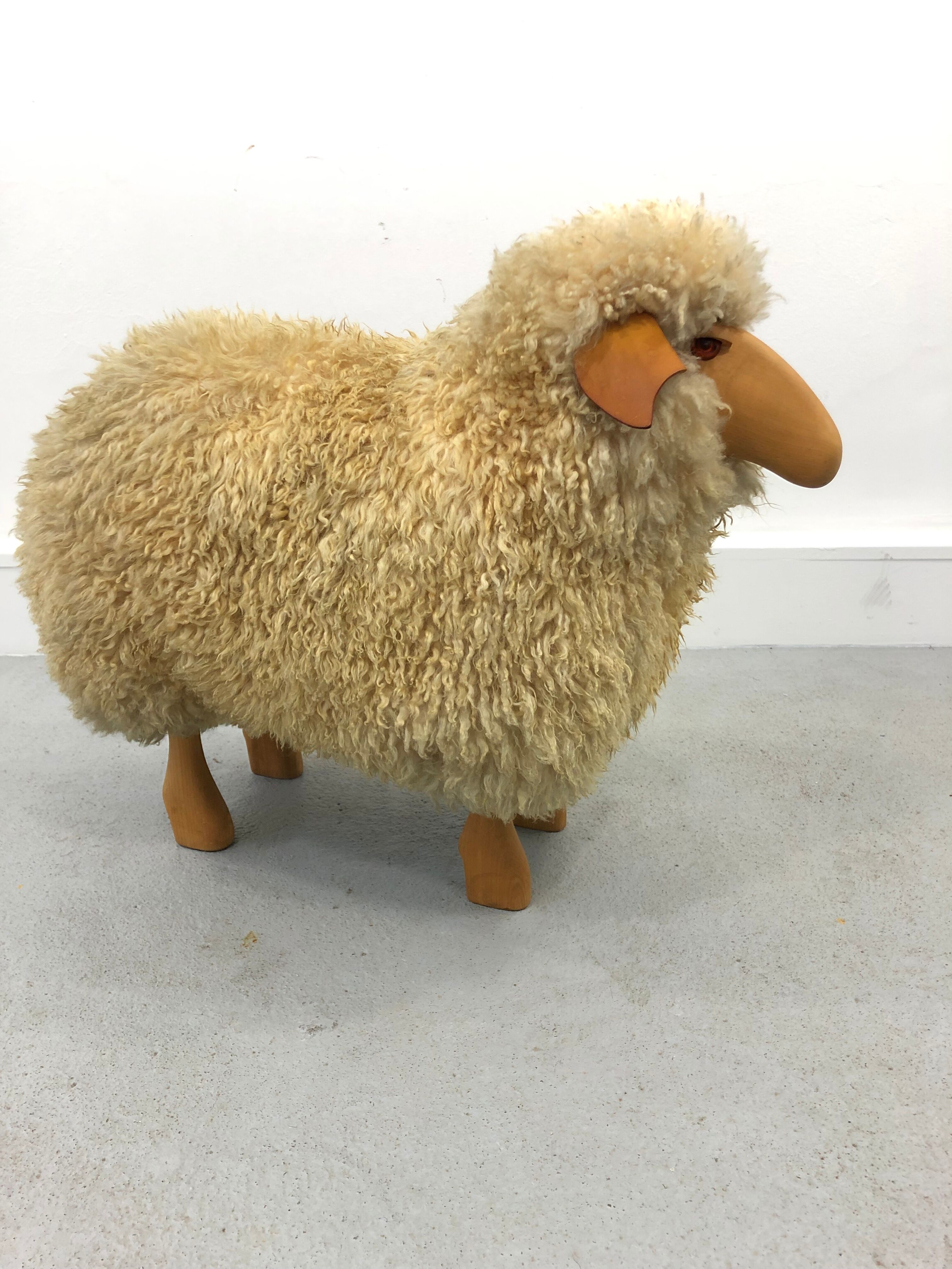 Wool Sheep Sculpture by Hanns-peter Krafft for Meier, 1970s