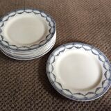 Series of 9 plates Terre de fer