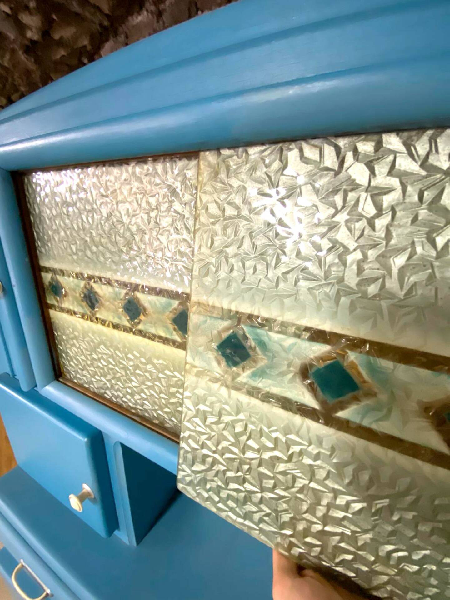 Turquoise blue buffet