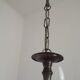 Italian Vintage Silver Brushed Metal 3 Light Flemish Style Chandelier