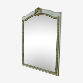 Miroir 1900 en bois doré et stuc 92x137cm