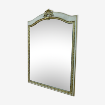 Mirror 1900 in gilded wood and stucco 92x137cm
