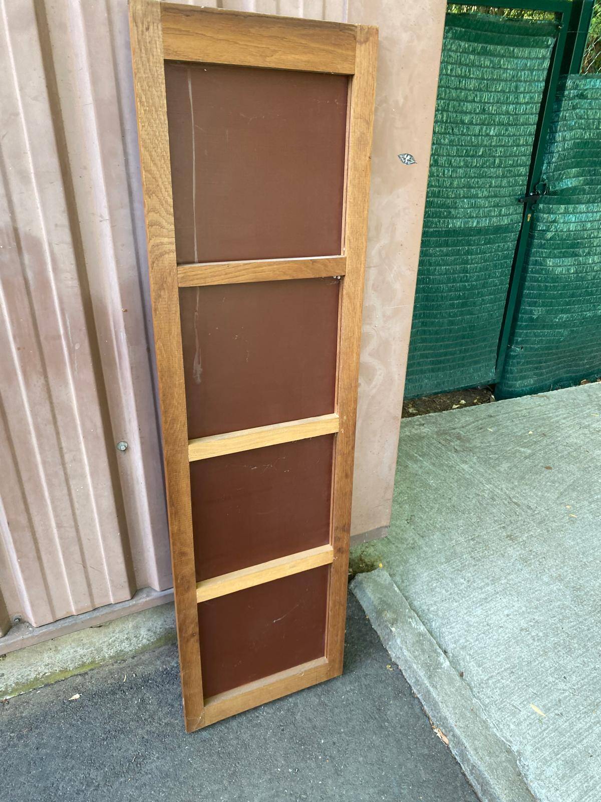 Vintage Scandinavian mirror in solid oak 42x148.