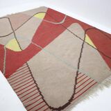 Design Geometric Carpet in Style of Antonín Kybal, 1950s