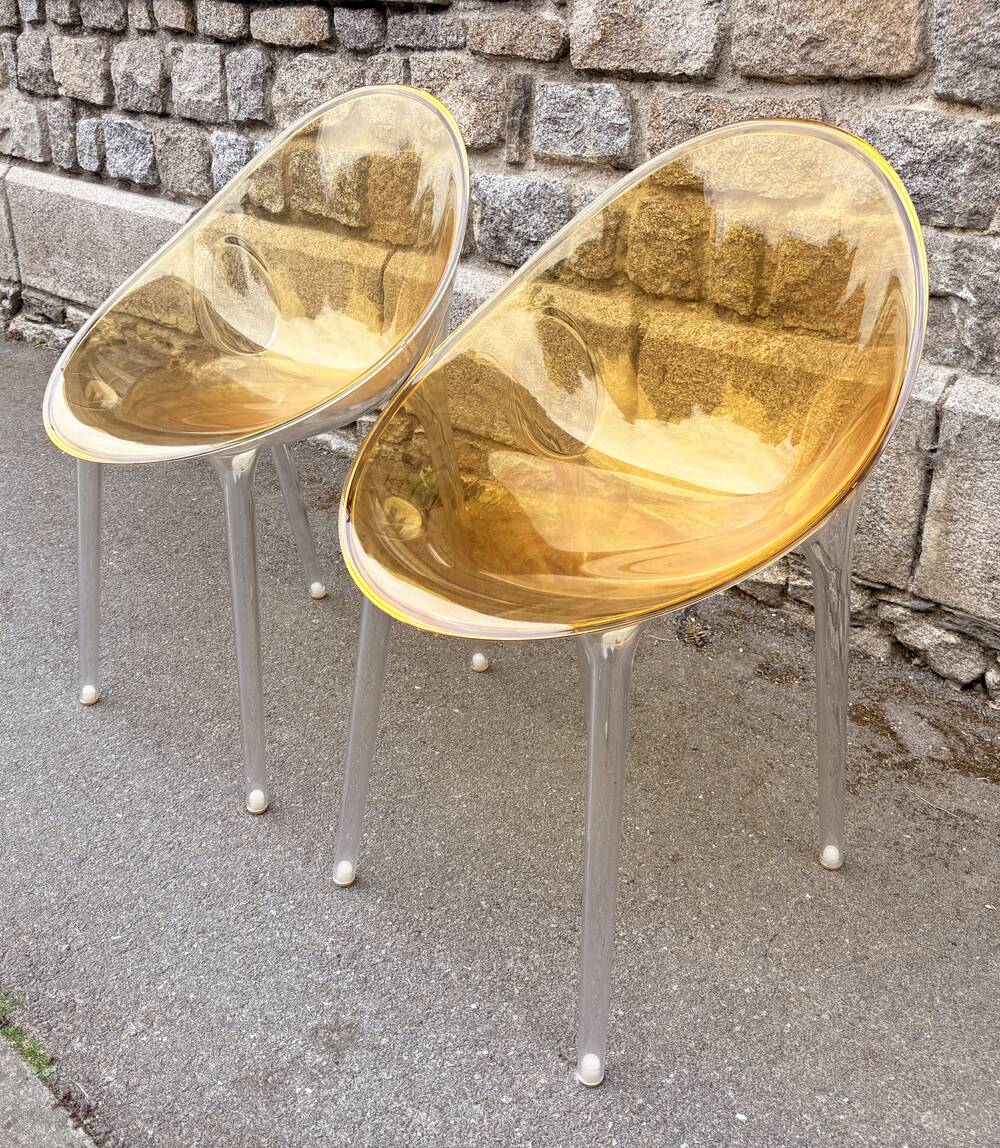 Paire chaises Mr. Impossible - Philippe Starck pour Kartell, it. 2000