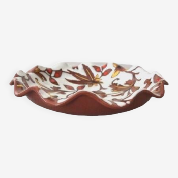 Longwy fruit bowl with flower and leaf patterns