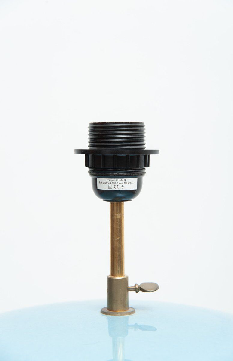 Large Shanghai ceramic lamp by François Chataîn, 1980s