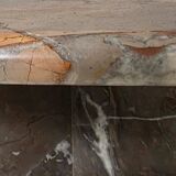 Sculptural Italian coffee tables in Breccia marble, 1970.