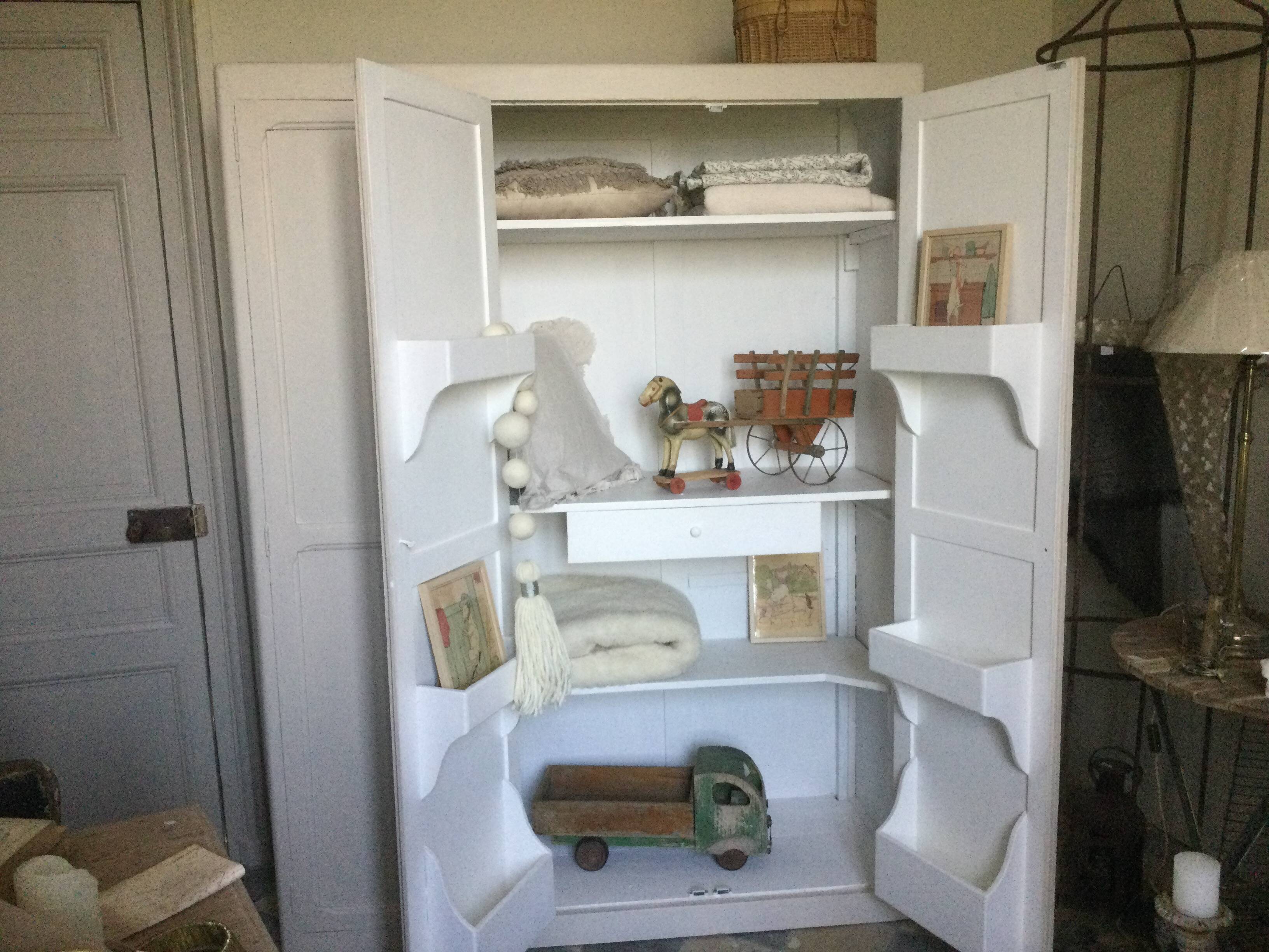 Antique Parisian 3-door wardrobe