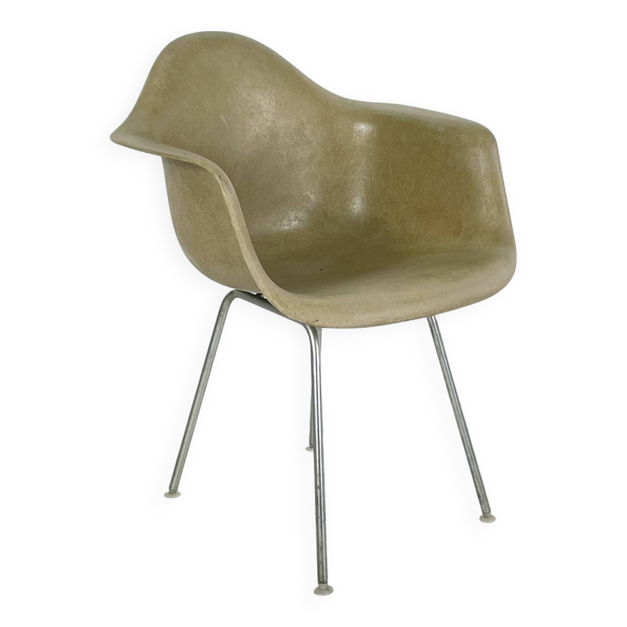 Eames Herman Miller DAX fibreglass chair in seafoam green