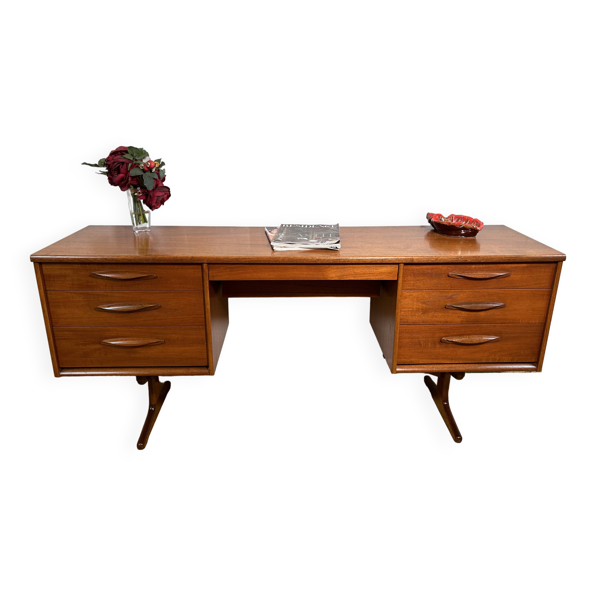 Mid Century Retro Vintage Teak Desk by Austinsuite 1960
