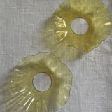 Set of 2 old opalescent bobèches