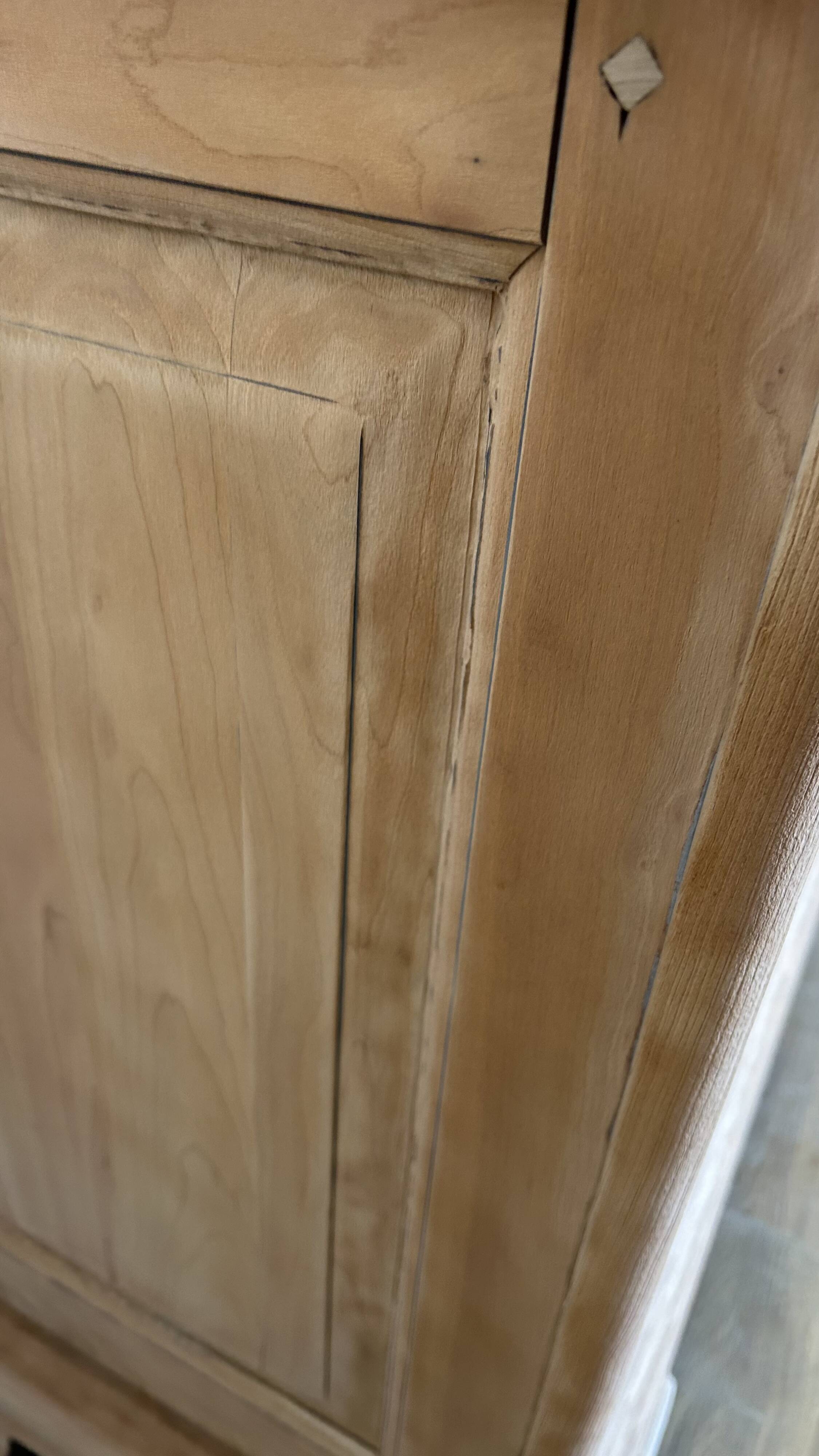 Large Louis Philippe buffet with 4 airbrushed doors