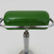 NIAM desk lamp with articulated head, dark green color and chrome. Art Deco