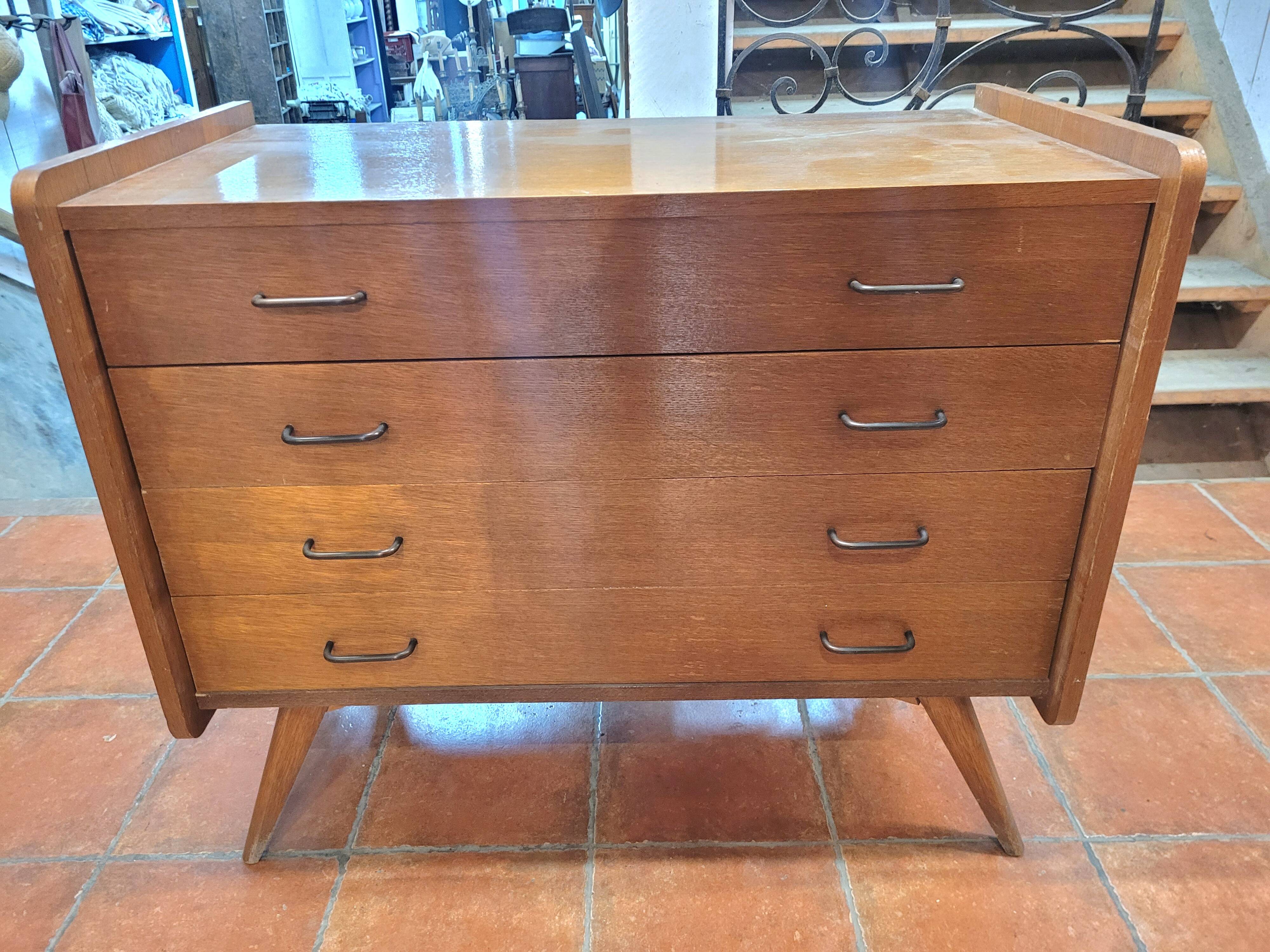 Vintage oak chest of drawers from the 60s