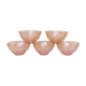 5 bols verre rose arcoroc rosaline