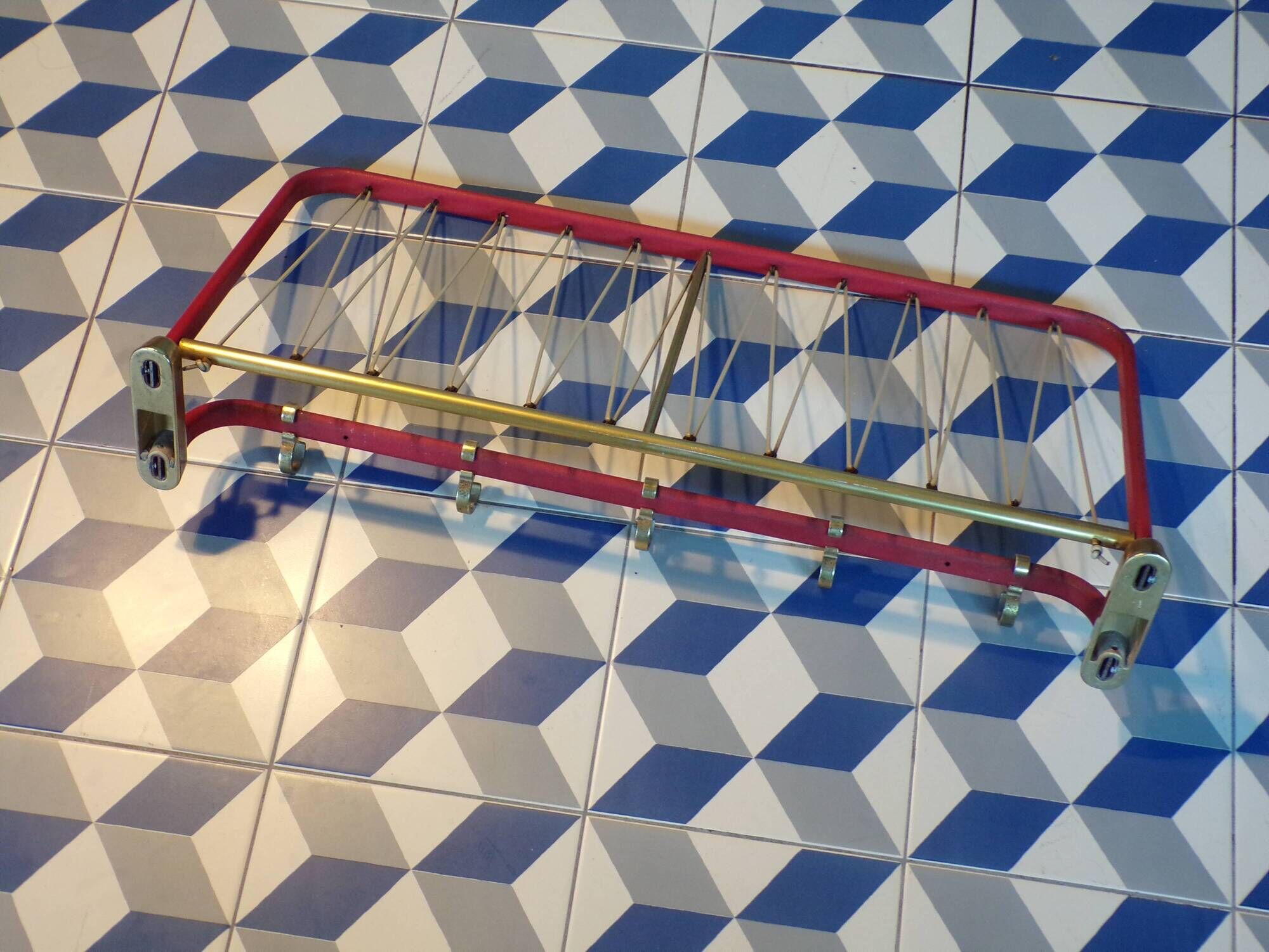 Portemanteau façon porte-bagage de train l=63cm