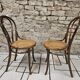 Pair of Thonet austria Nr 18 curved wood bistro chairs