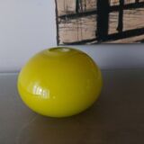Yellow blown glass vase
