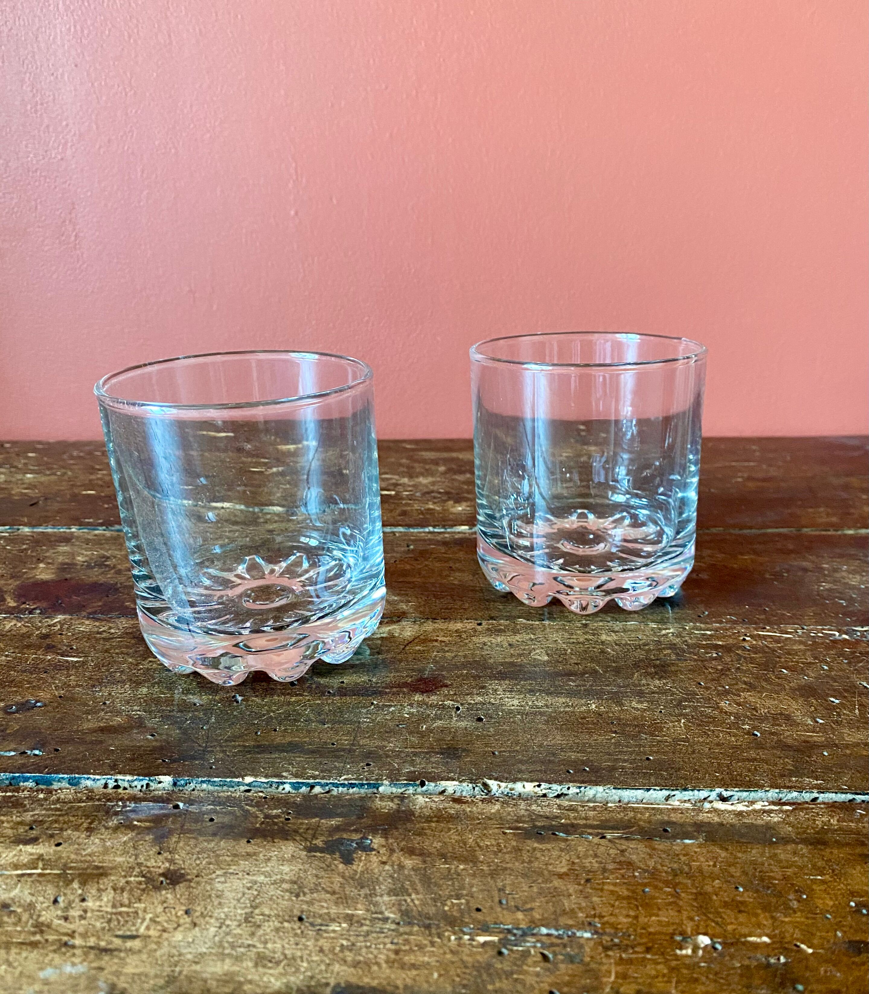 Marguerite vintage whisky glasses duo