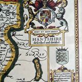 Hantshire Described and Devided, Reproduction of Map of County Hampshire by John Speed (1552-1629)