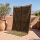 Authentic traditional pure wool Berber rug in green, size 1.4/2.6m.