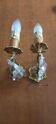 Antique bronze and crystal wall lights