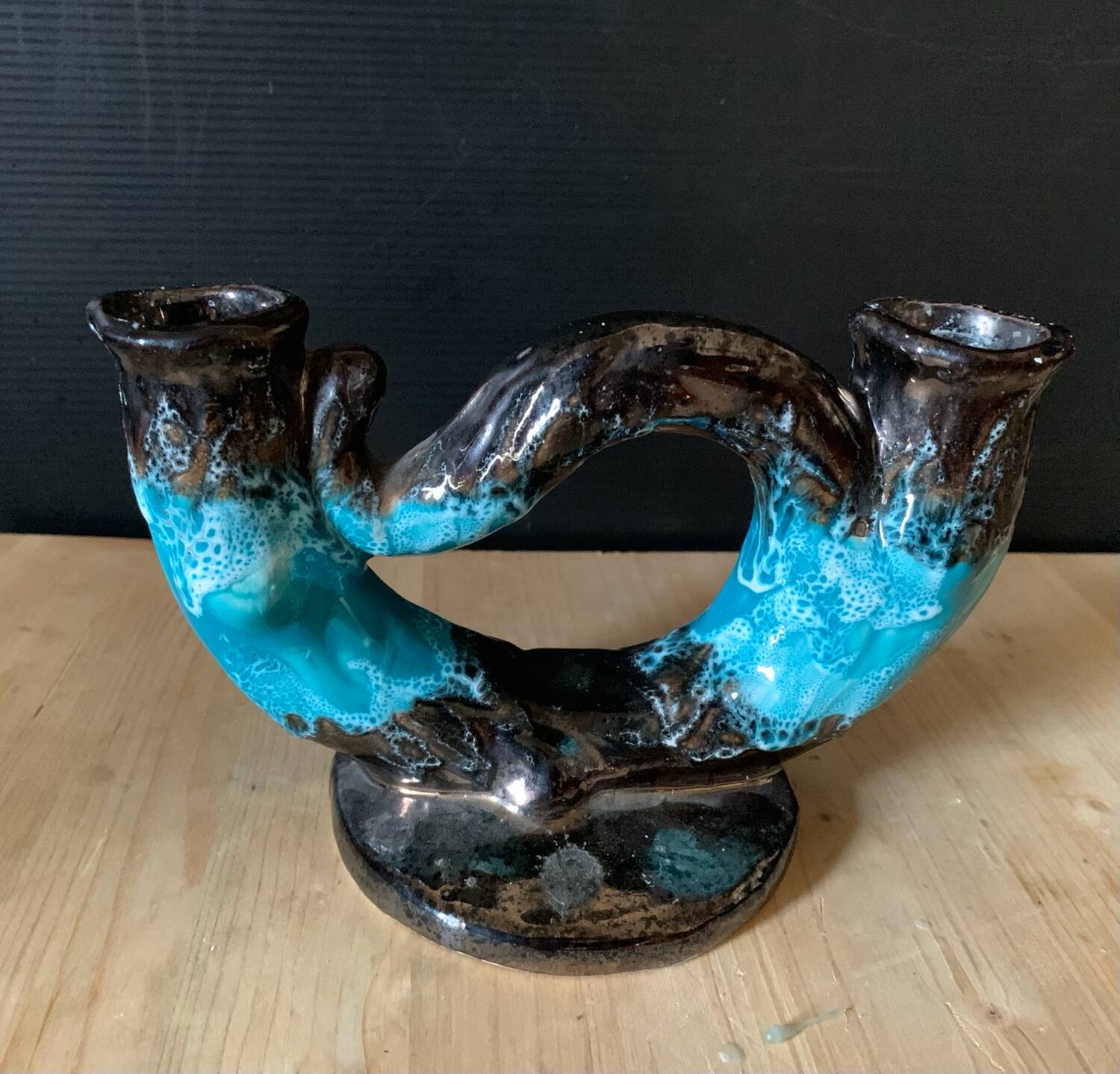 Vallauris ceramic candle holder